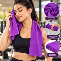 Vibrant Purple cooling sports towel photo 2