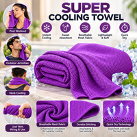 Vibrant Purple cooling sports towel photo 3