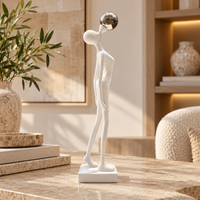 Anupam abstract white and silver balance ball figurine lifestyle view