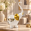 Anupam white and gold elephant figurine with crystal look orb premium decor
