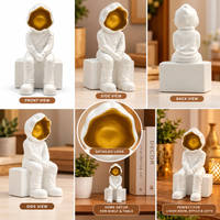 Anupam white and gold seated figurine lifestyle view