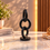 Anupam black interlocking ring sculpture premium home decor