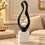 Anupam black abstract figurine with silver accent ball lifestyle view