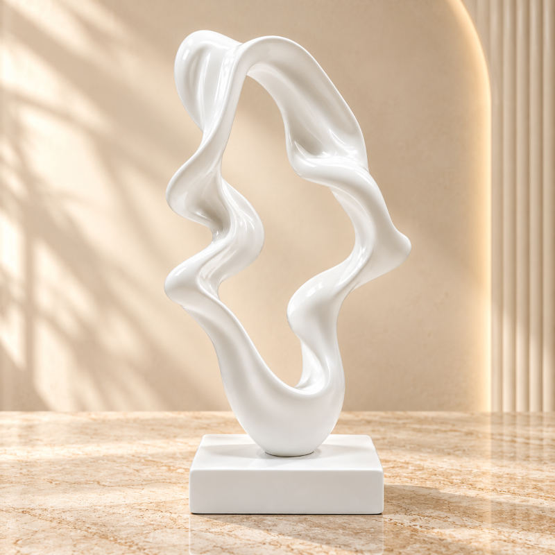 Anupam modern abstract white figurine showpiece lifestyle view