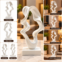 Anupam abstract white figurine multiple views and decor uses