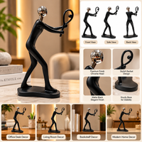 Anupam black tennis player figurine multi angle and usage views
