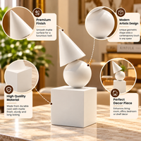 Anupam white geometric abstract sculpture features and premium finish