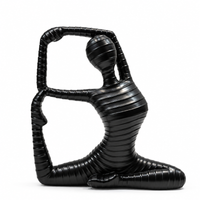 Anupam modern black abstract yoga figurine white background