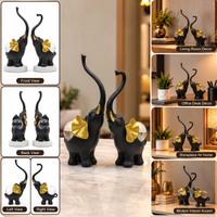Anupam elephant figurine set multiple views and decor uses