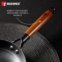 Odin Lightweight Iron Frypan with Wooden Coated Handle