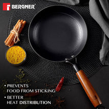 Odin Lightweight Iron Frypan with Wooden Coated Handle