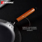 Odin Lightweight Iron Dosa Tawa with Wooden Coated Handle