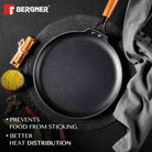 Odin Lightweight Iron Dosa Tawa with Wooden Coated Handle