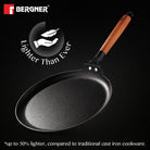 Odin Lightweight Iron Dosa Tawa with Wooden Coated Handle
