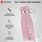 Bergner Walking Stainless Steel Vaccum Bottle 750ml, Peach