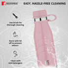 Bergner Walking Stainless Steel Vaccum Bottle 1000ml, Peach