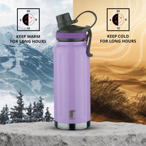 Bergner Walking Stainless Steel Vaccum Bottle 500ml, Mauve