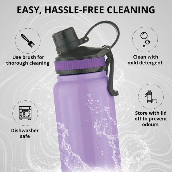 Bergner Walking Stainless Steel Vaccum Bottle 500ml, Mauve