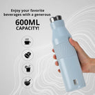 Bergner Walking Stainless Steel Vaccum Bottle 600ml, Blue