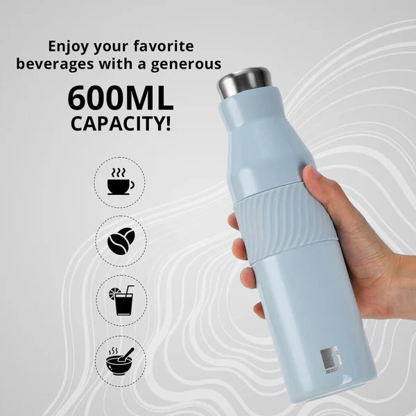 Bergner Walking Stainless Steel Vaccum Bottle 600ml, Blue