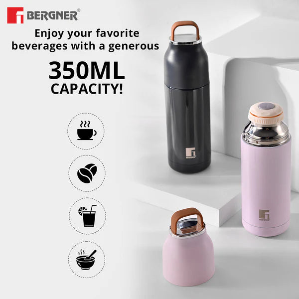 Bergner Walking Stainless Steel Vaccum Bottle 350ml, Saphire Blue