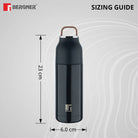 Bergner Walking Stainless Steel Vaccum Bottle 350ml, Saphire Blue