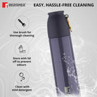 Bergner Walking Stainless Steel Vaccum Bottle 500ml, Grey