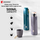 Bergner Walking Stainless Steel Vaccum Bottle 500ml, Grey