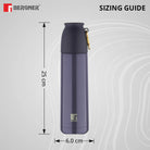 Bergner Walking Stainless Steel Vaccum Bottle 500ml, Grey