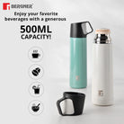 Bergner Walking Stainless Steel Vaccum Bottle 500ml, Green