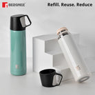 Bergner Walking Stainless Steel Vaccum Bottle 500ml, Green