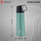 Bergner Walking Stainless Steel Vaccum Bottle 500ml, Green