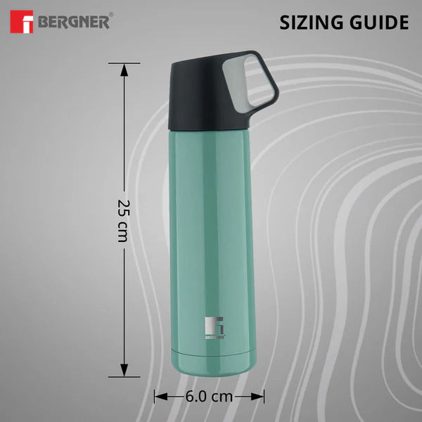 Bergner Walking Stainless Steel Vaccum Bottle 500ml, Green