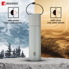 Bergner Walking Stainless Steel Vaccum Bottle 500ml, White