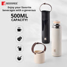 Bergner Walking Stainless Steel Vaccum Bottle 500ml, White