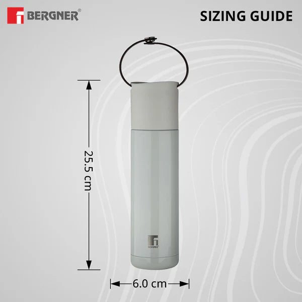 Bergner Walking Stainless Steel Vaccum Bottle 500ml, White