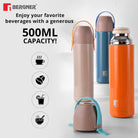 Bergner Walking Stainless Steel Vaccum Bottle 500ml, Green