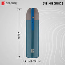 Bergner Walking Stainless Steel Vaccum Bottle 500ml, Green