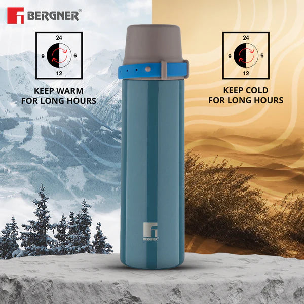 Bergner Walking Stainless Steel Vaccum Bottle 500ml, Green