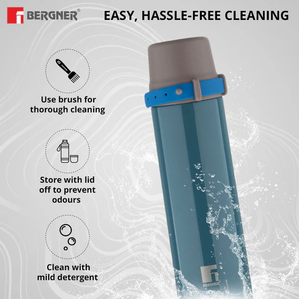 Bergner Walking Stainless Steel Vaccum Bottle 500ml, Green
