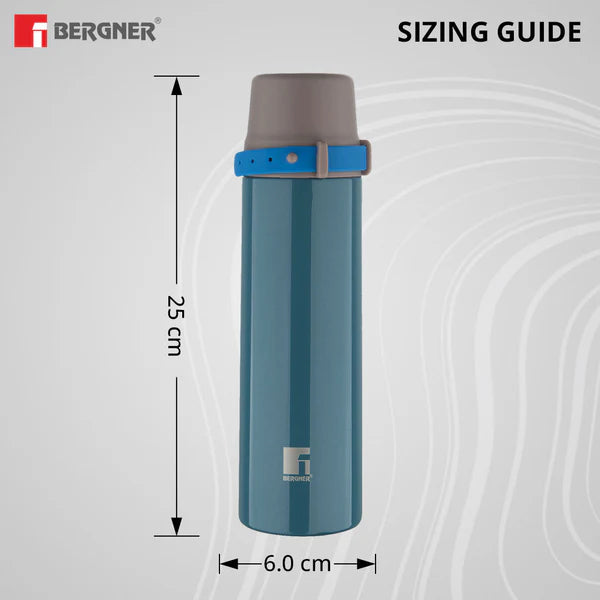 Bergner Walking Stainless Steel Vaccum Bottle 500ml, Green