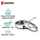 Argent Tri-Ply Stainless Steel Sautepan With Lid