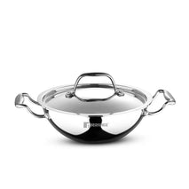 Argent Tri-Ply Stainless Steel Kadhai With Lid