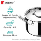 CASSEROLE   4.1L Ø22X11CM