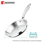 BERGNER Argent Triply Stainless Steel Cookware Set, Less Oil Use, Induction Bottom Cookware