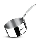Bergner Argent 20cm (2.9 L) Triply Milkpan/Saucepan/Teapan with Pour Spout, Stay Cool Cast Handle, Food Safe, Healthy Cooking, Faster and Even Heat Distribution - Induction and Gas Stove Ready