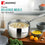 Bergner Argent 20cm (2.9 L) Triply Milkpan/Saucepan/Teapan with Pour Spout, Stay Cool Cast Handle, Food Safe, Healthy Cooking, Faster and Even Heat Distribution - Induction and Gas Stove Ready