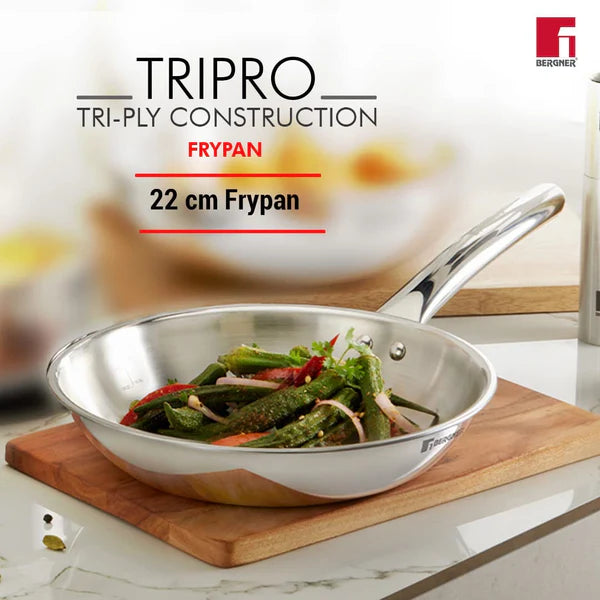 4PCS COOKWARE SET ( 24 KADAI + 22 FRYPAN + 16 T-PAN  )