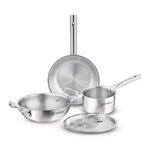 4PCS COOKWARE SET ( 24 KADAI + 22 FRYPAN + 16 T-PAN  )