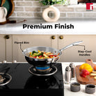 Tri-Ply Stainless Steel Wok With Lid 22Cm